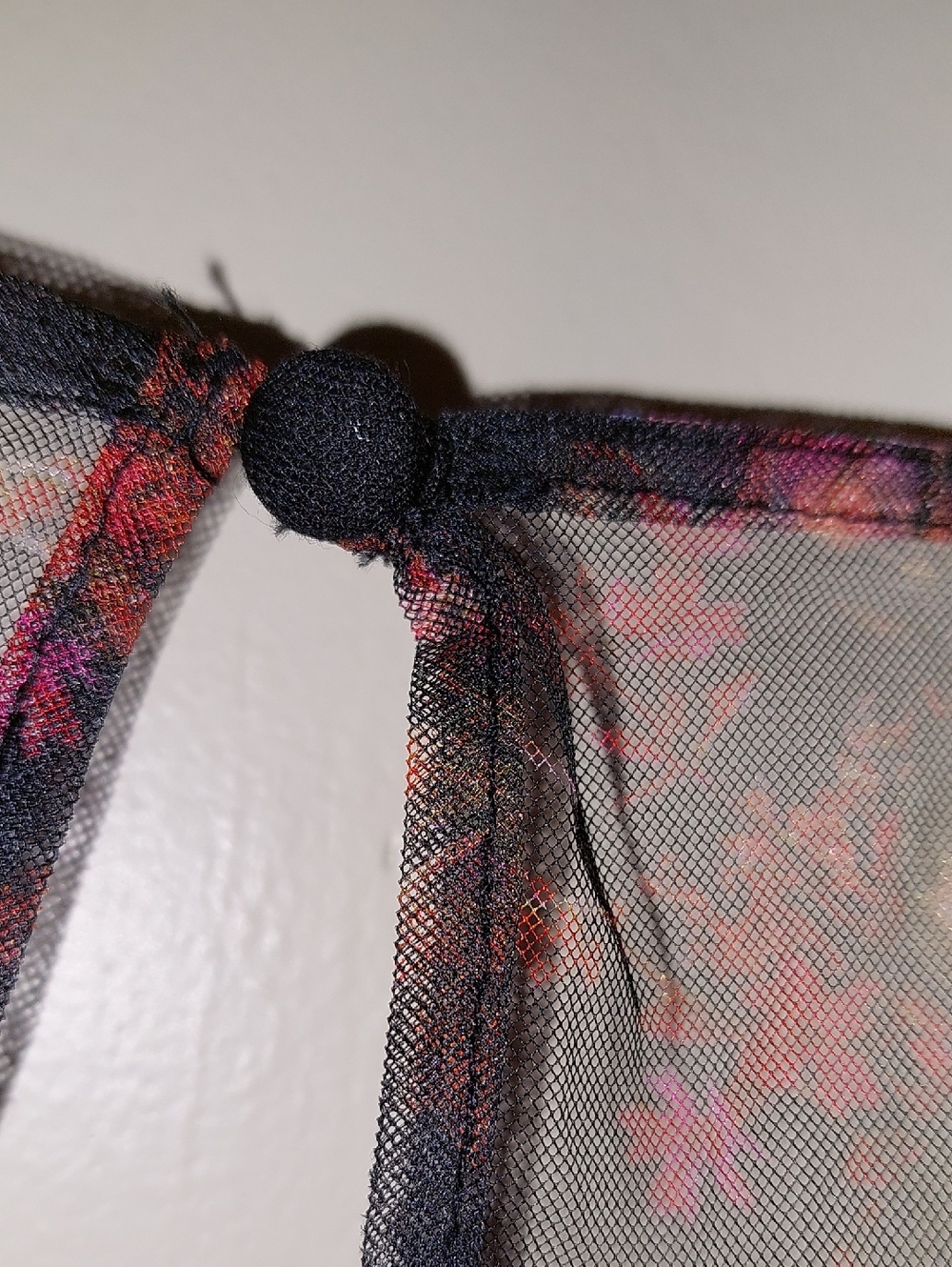 Torrid Black Multi-Color Floral Print Mesh Skater Midi Dress Sz 1X - Picture 10 of 15